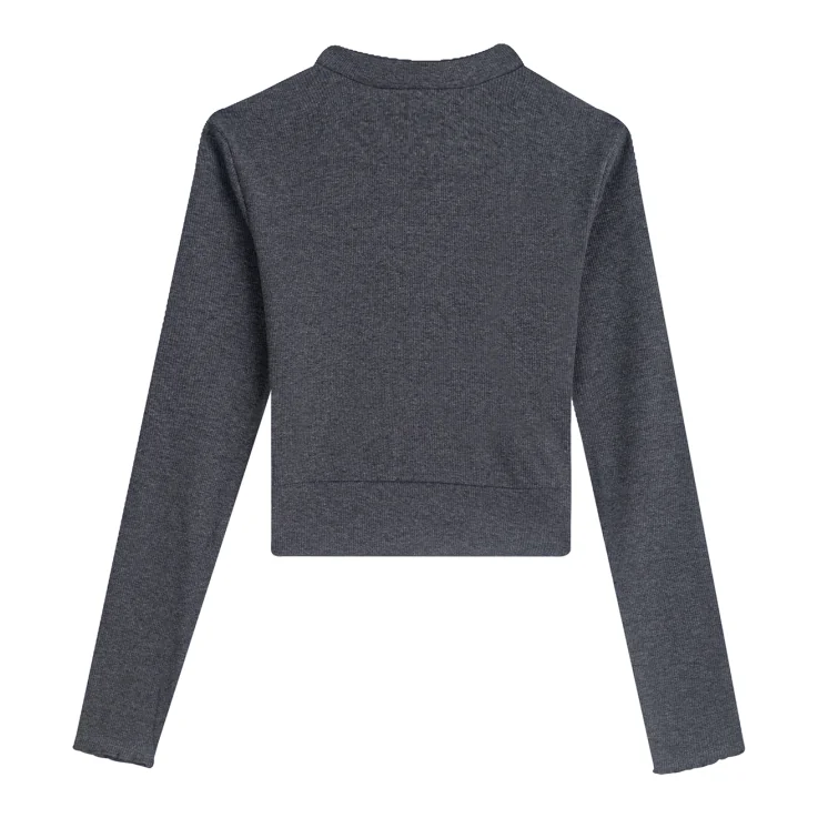 G03.252.50667-DGM-609-95-1 Someone Langarmshirt Raven (Dark Grey Melange) – Bild 1