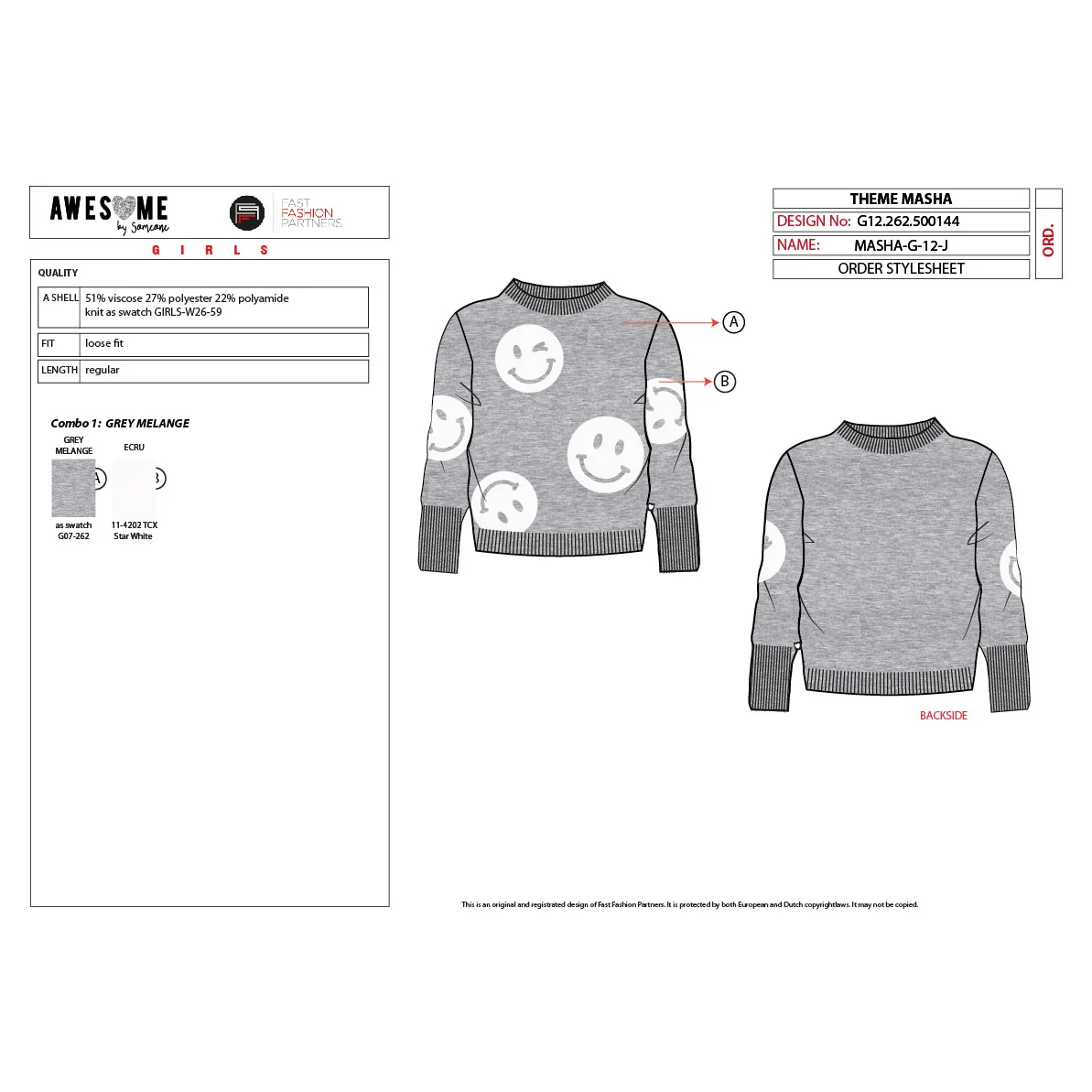 G12.262.500144-G-545-165 Someone Pullover Masha (Grey Melange) – Bild 1