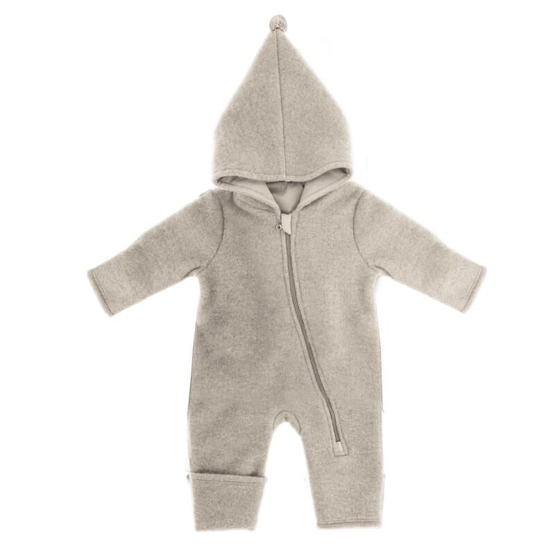 GOTS Baby-Overall, Wollfleece (beigemeliert) von Maximo GOTS Baby-Overall, Wollfleece (beigemeliert) von Maximo