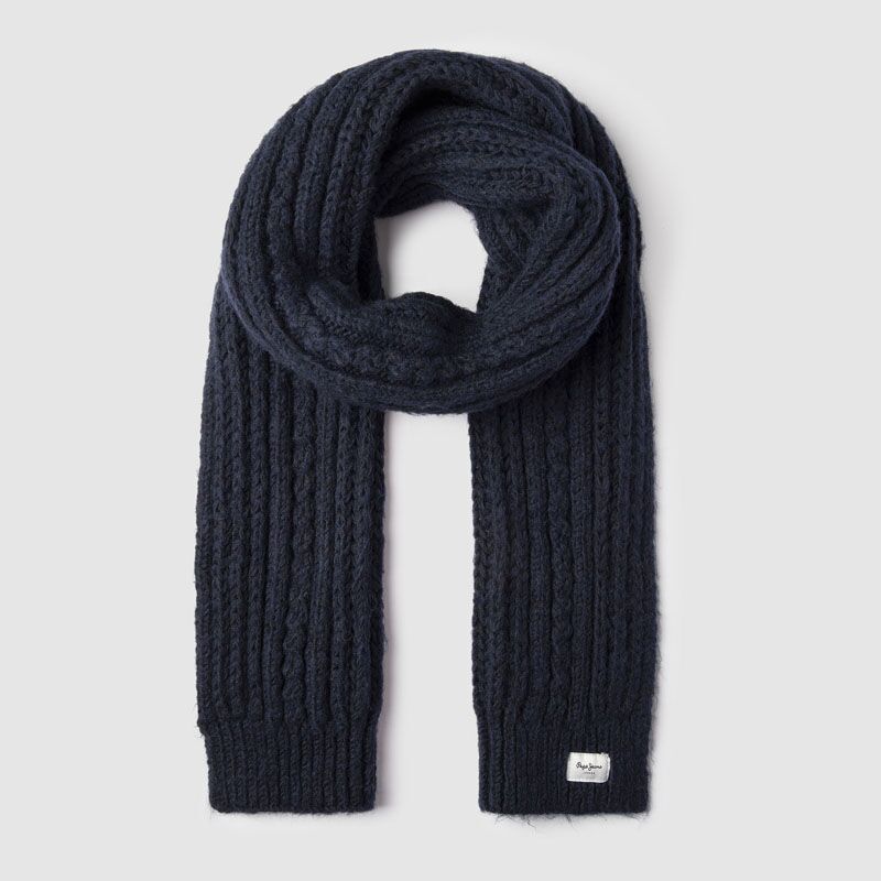 Gestrickter Schal Skyler B (Navy) – Bild 1