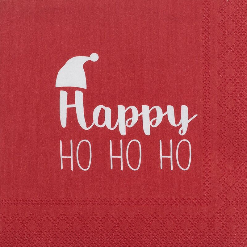 Serviette_ho_ho_ho Cocktail-Servietten "Happy Ho Ho Ho"