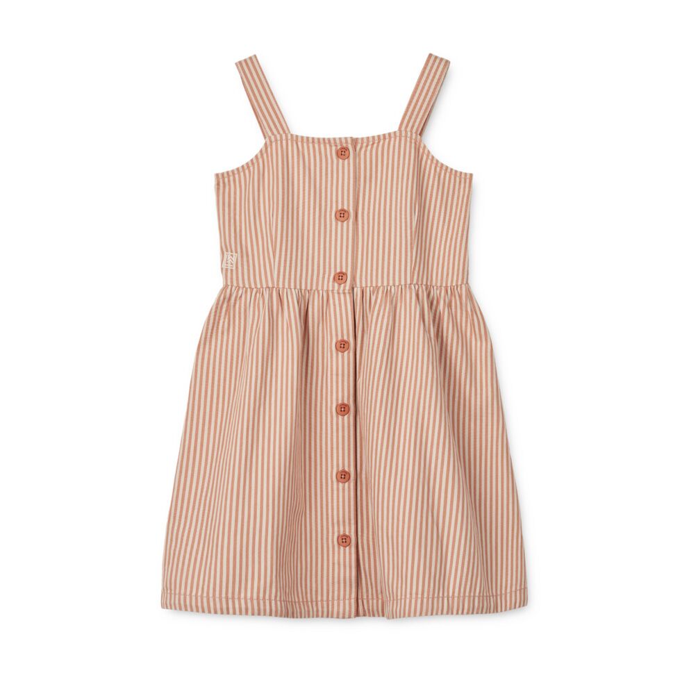 Kleid aus Bio-Baumwolle "Zia Stripe" (Y/D Stripe Tuscany Rose / Sandy)
