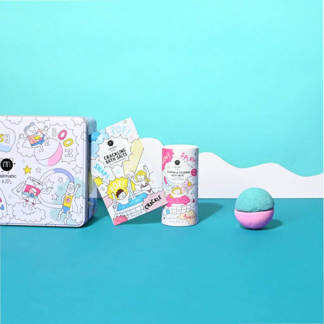 Badebomben & Badesalz Box "Splash Bath" von Nailmatic Kids