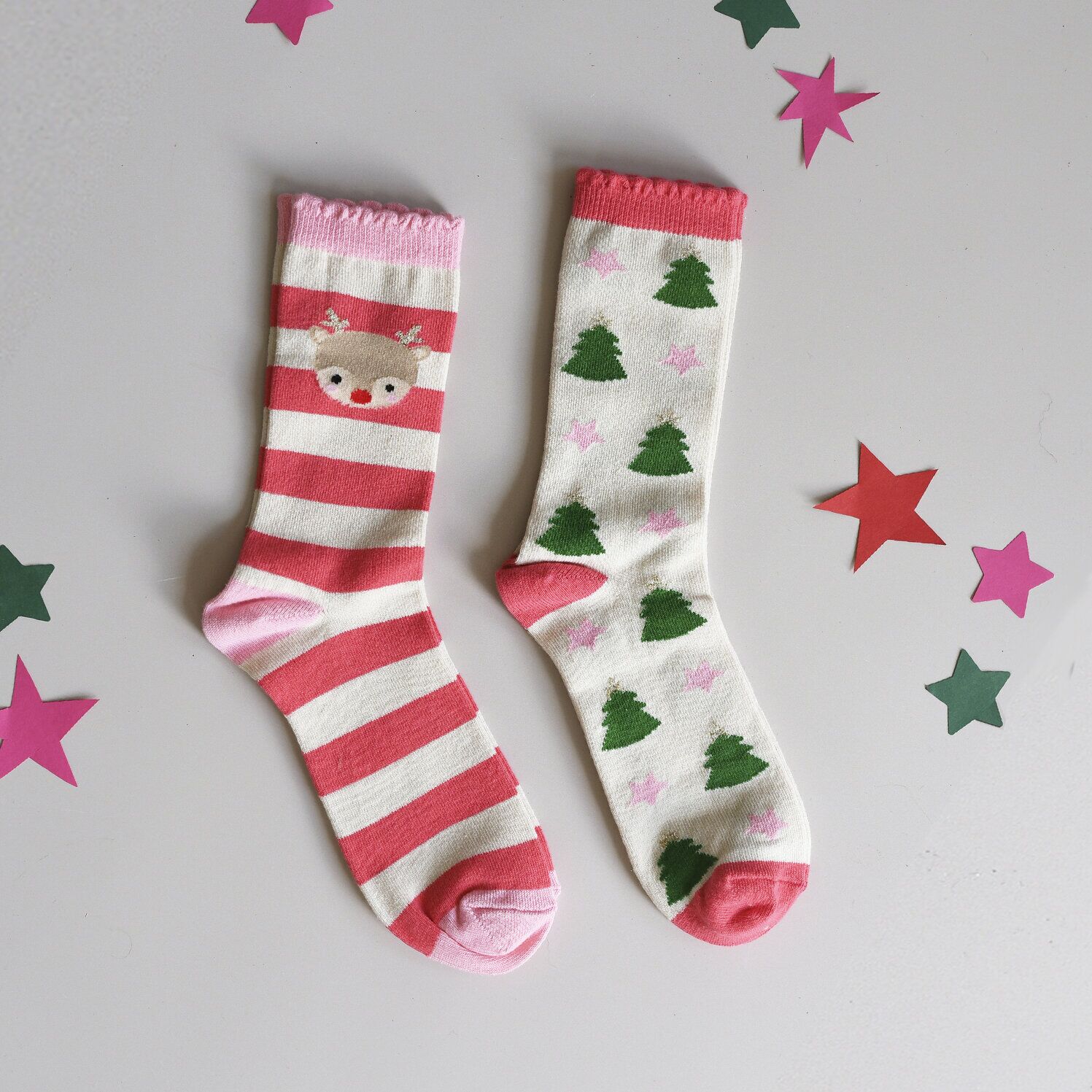 X550-rex83lmw Socken "Jolly Christmas" (2er Packung)