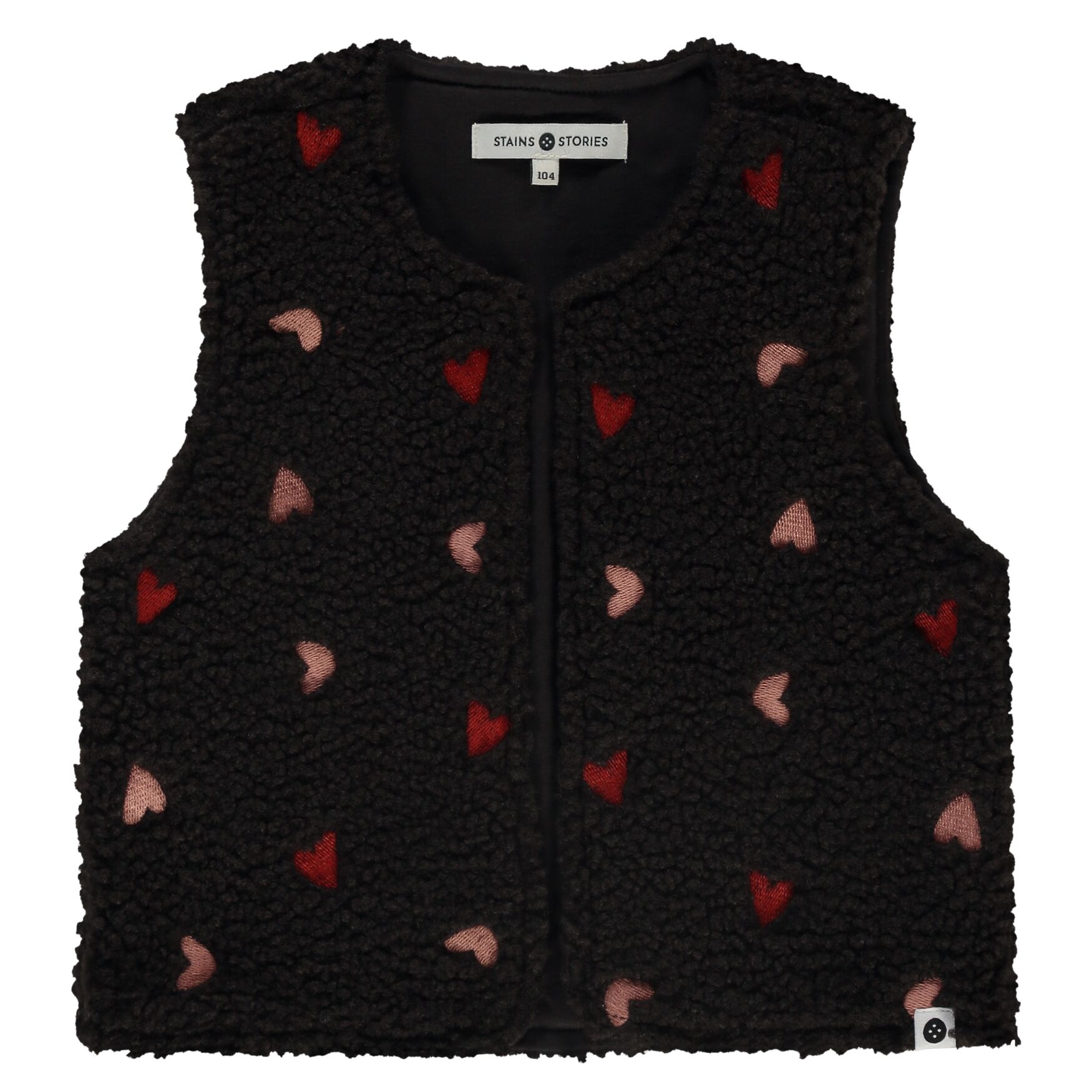 SSA25608499-9002-1001-27 Weste Teddy Gilet (Blackboard) von Stains and Stories