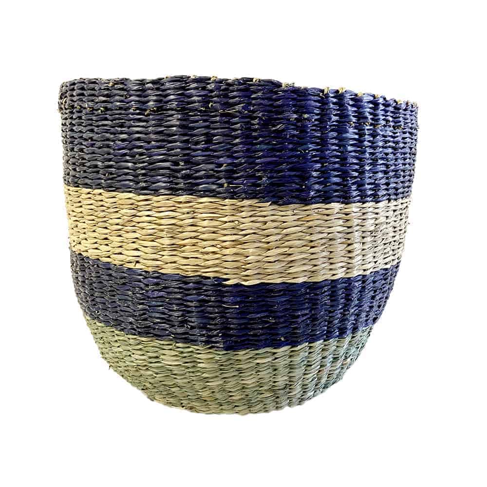 seegraskorb_blau Seegras Korb blau