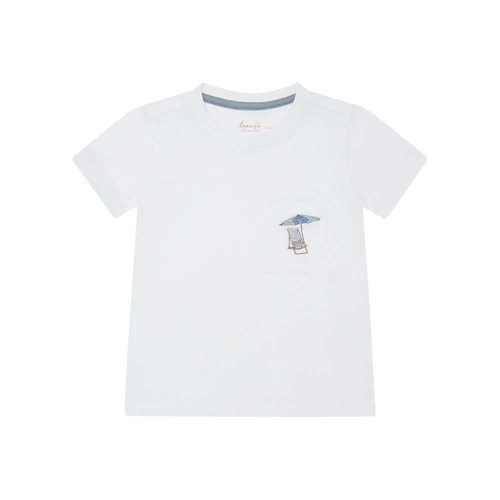 Unisex T-Shirt 'beach lounger' mit Tasche 1 T-Shirt "Beach Lounger" (unisex)