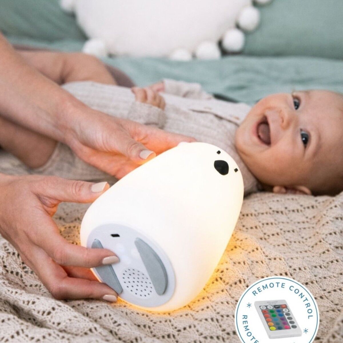 Rabbit & Friends Bärenlampe groß mit Lautsprecher (Weiß) Rabbit & Friends Bärenlampe groß mit Lautsprecher (Weiß)