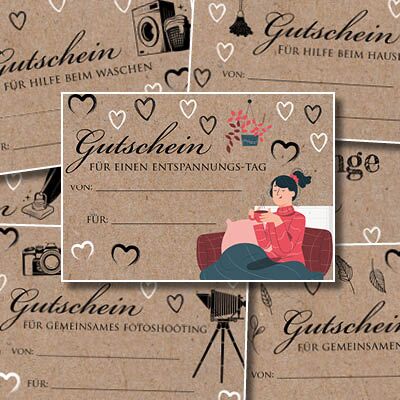 Gutscheine zum Basteln (Druckvorlagen) – Bild 1