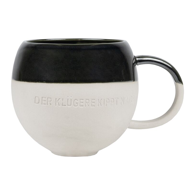 Steinzeug-Tasse "Der Klügere kippt nach" – Bild 1