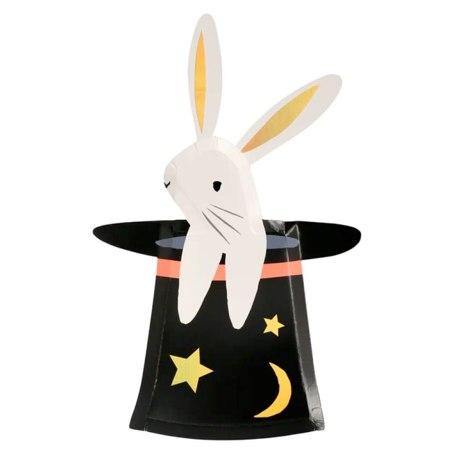 Pappteller "Hase aus dem Hut" von Meri Meri – Bild 1