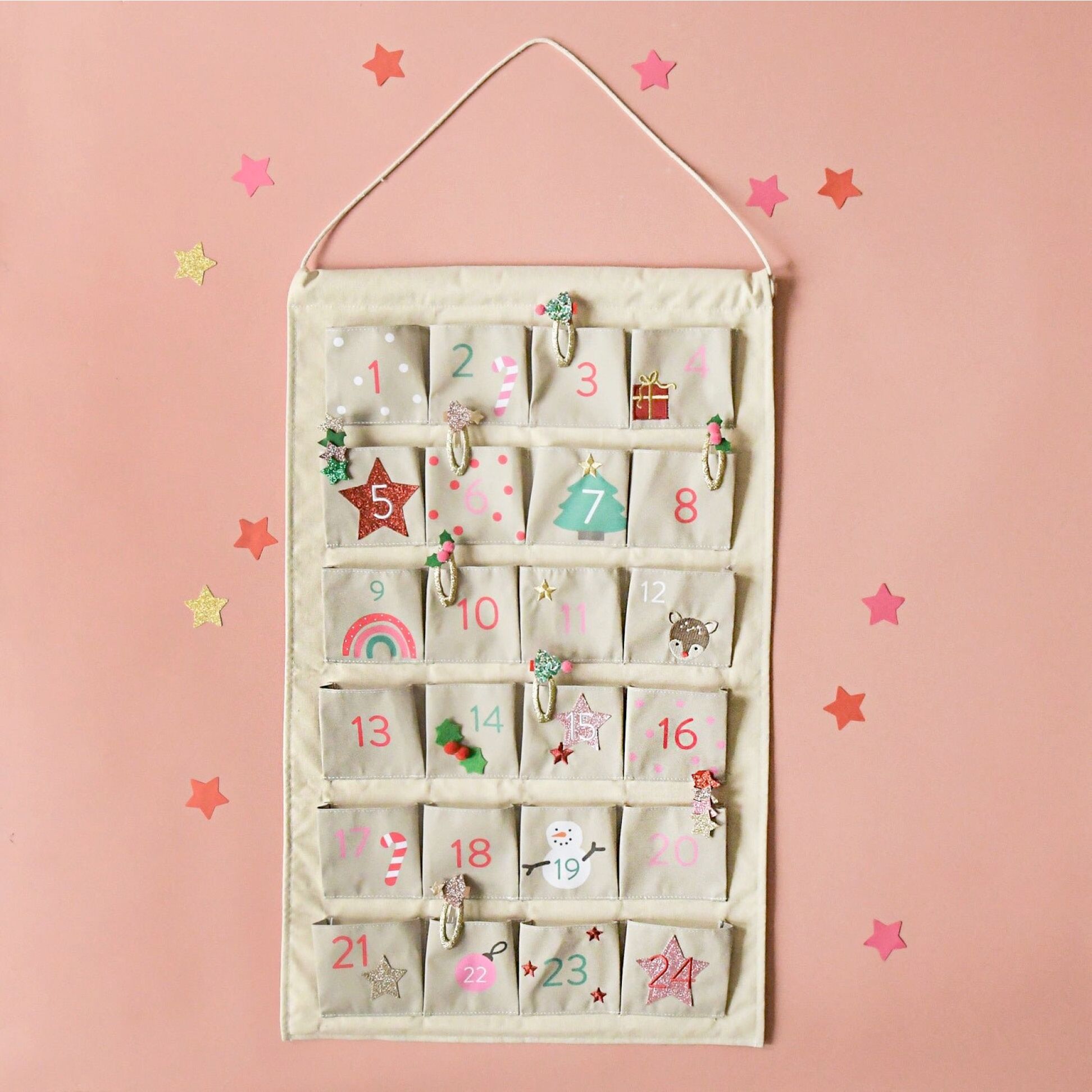 Wiederverwendbarer Adventskalender Jolly Christmas – Bild 1