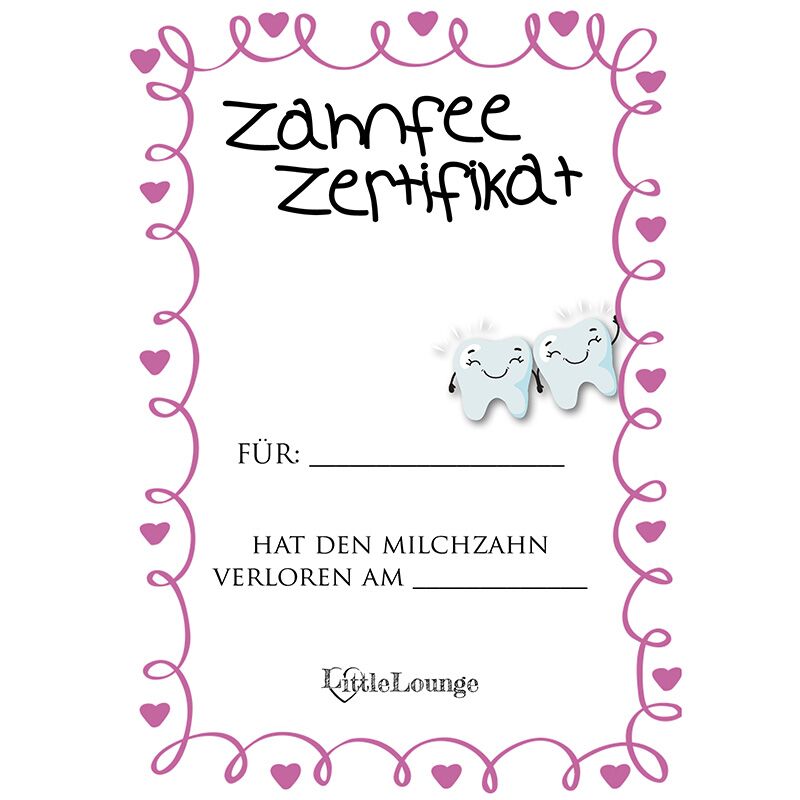 Druckvorlage für die Zahnfee – Bild 1