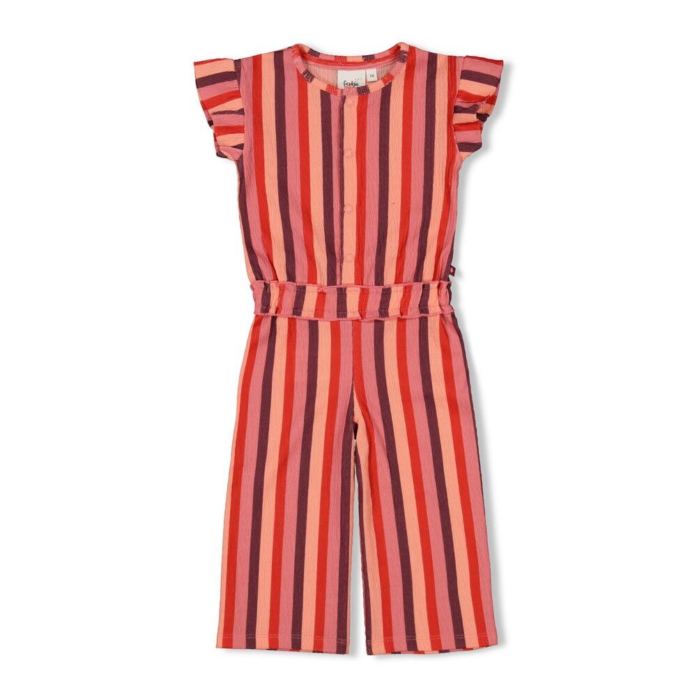 Jumpsuit Ringel Seersucker - Salsa Sunset (Lachs) – Bild 1