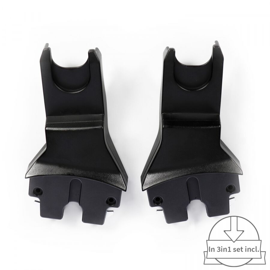 Pair of black plastic mounting brackets with curved inner grips, part of a 3-in-1 set in the bottom-right watermark.