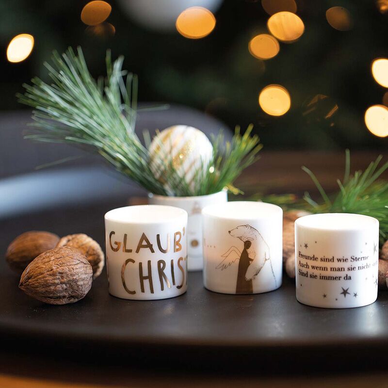 Teelichthalter "All I want ..." (Helle Freude-Kollektion) – Bild 1