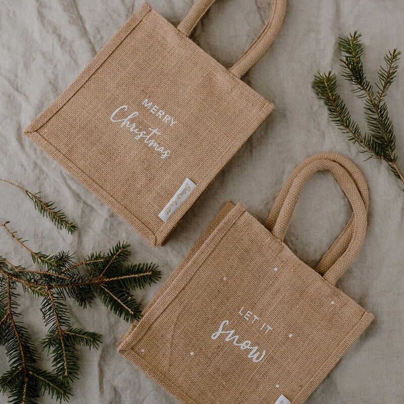 Mini-Jutetasche "Christmas" – Bild 1