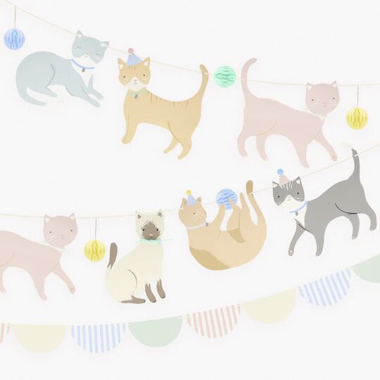 "Süße Kitten" Girlande von Meri Meri – Bild 1