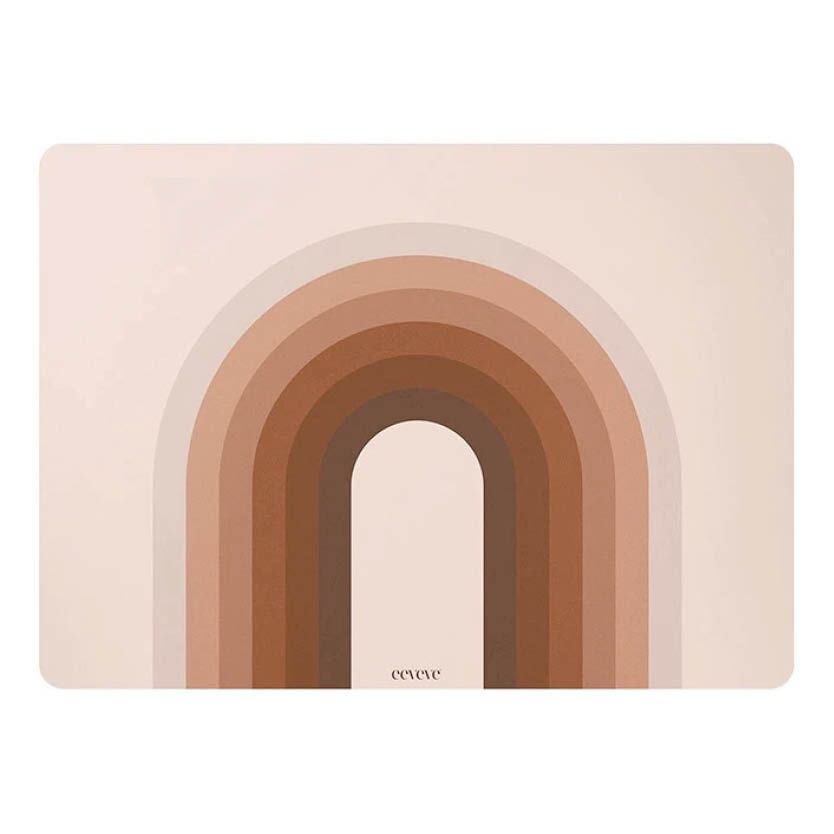 Tisch-Set "Retro-Linien" von eeveve (braun) – Bild 1