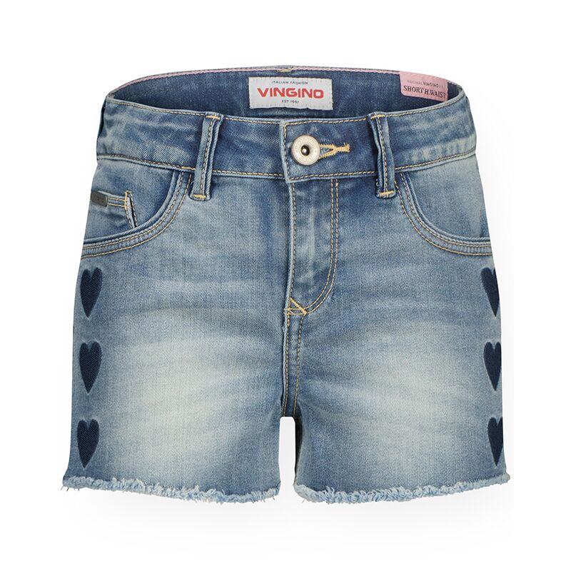 Jeans Shorts Dafina Heart, Mid Blue Wash von Vingino – Bild 1