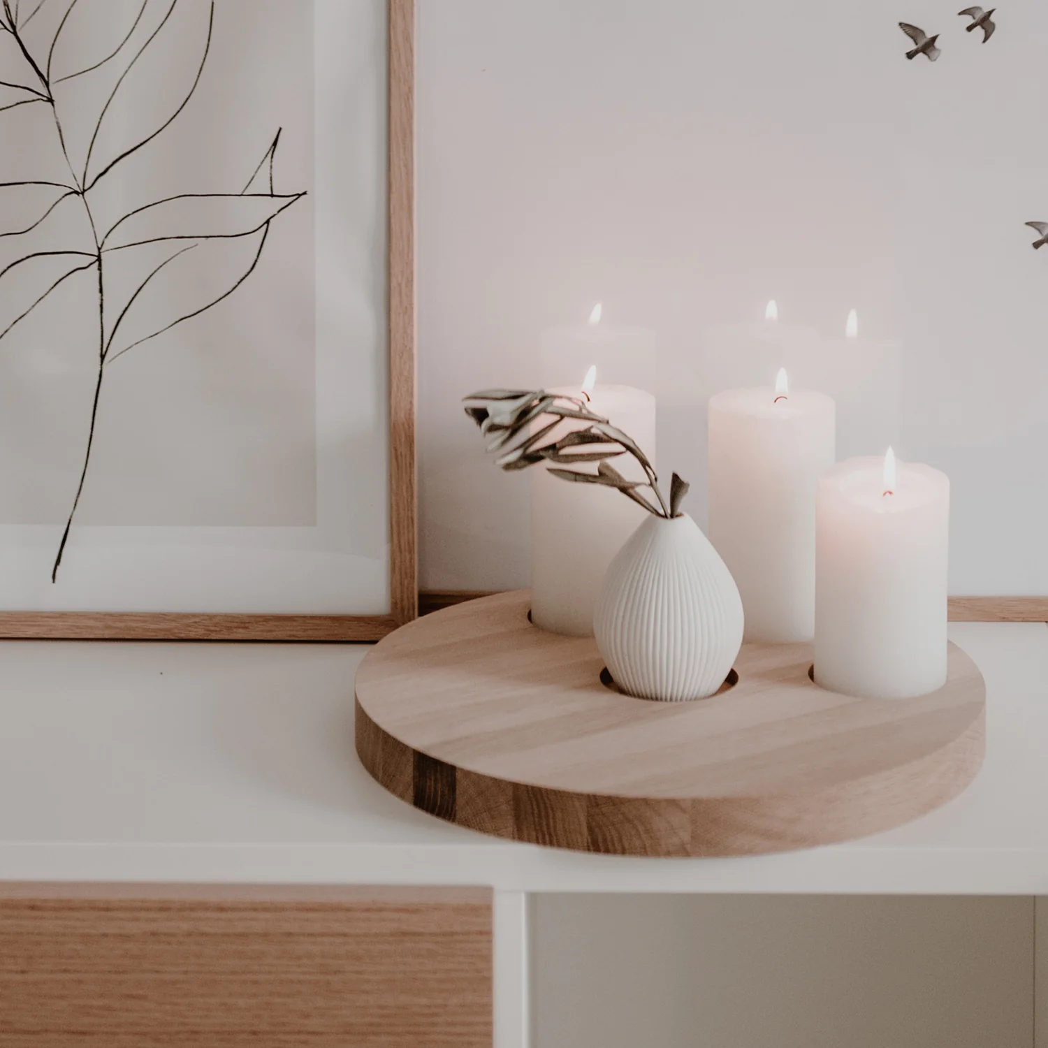 Kerzenbrett aus Eiche – Bild 1