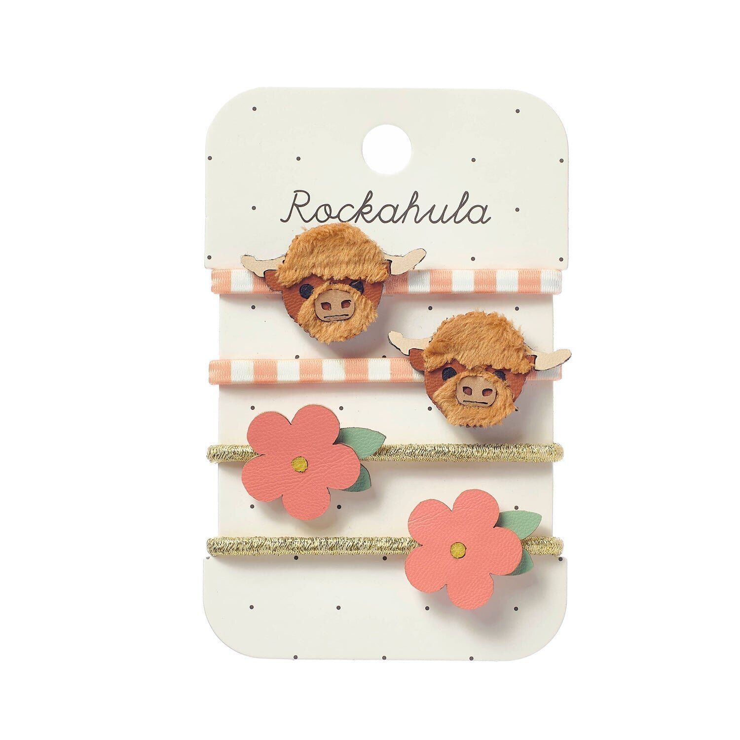 Hettie Highland Cow Ponies Haargummis – Bild 1