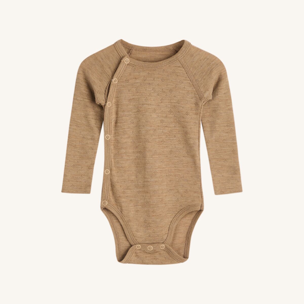 HCBilli Pointelle Body (Biscuit), Wolle / Seide – Bild 1