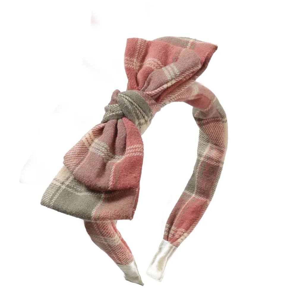 Haarreif "Red & Green" mit Schleife – Bild 1