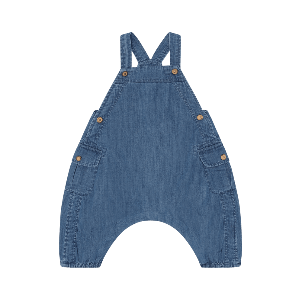 361-31265-57 HCMaks Chambray Latzhose (Blue Denim dunkel) – Bild 1