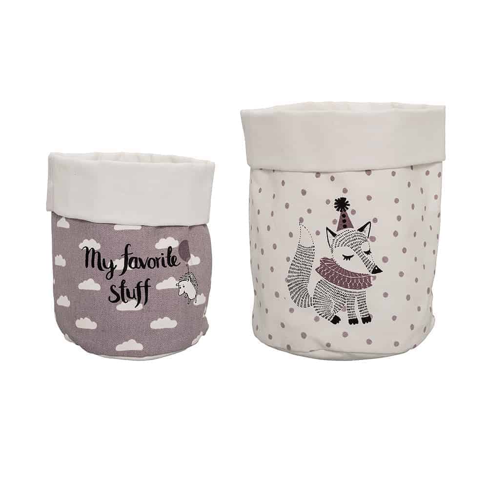 storagebasket_purple1 Körbchen "Fuchs und Wolken" – Bild 1