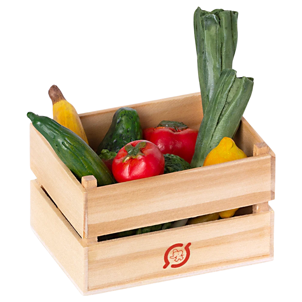 Gemüse & Obst im Korb von Maileg – Bild 1