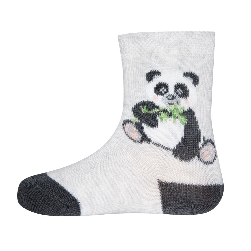 Socken GOTS Panda (silber) – Bild 1
