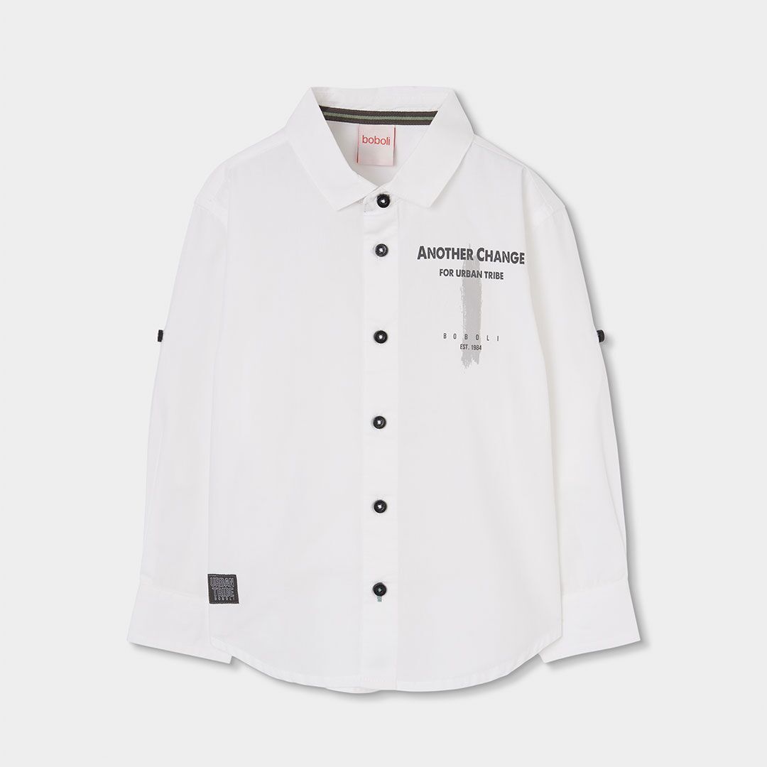 8530061100_a Popelin Hemd (weiss) von Boboli – Bild 1