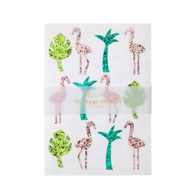 GlitterFlamingoStickersSheet Flamingo Glitzersticker-Bögen von Meri Meri – Bild 1