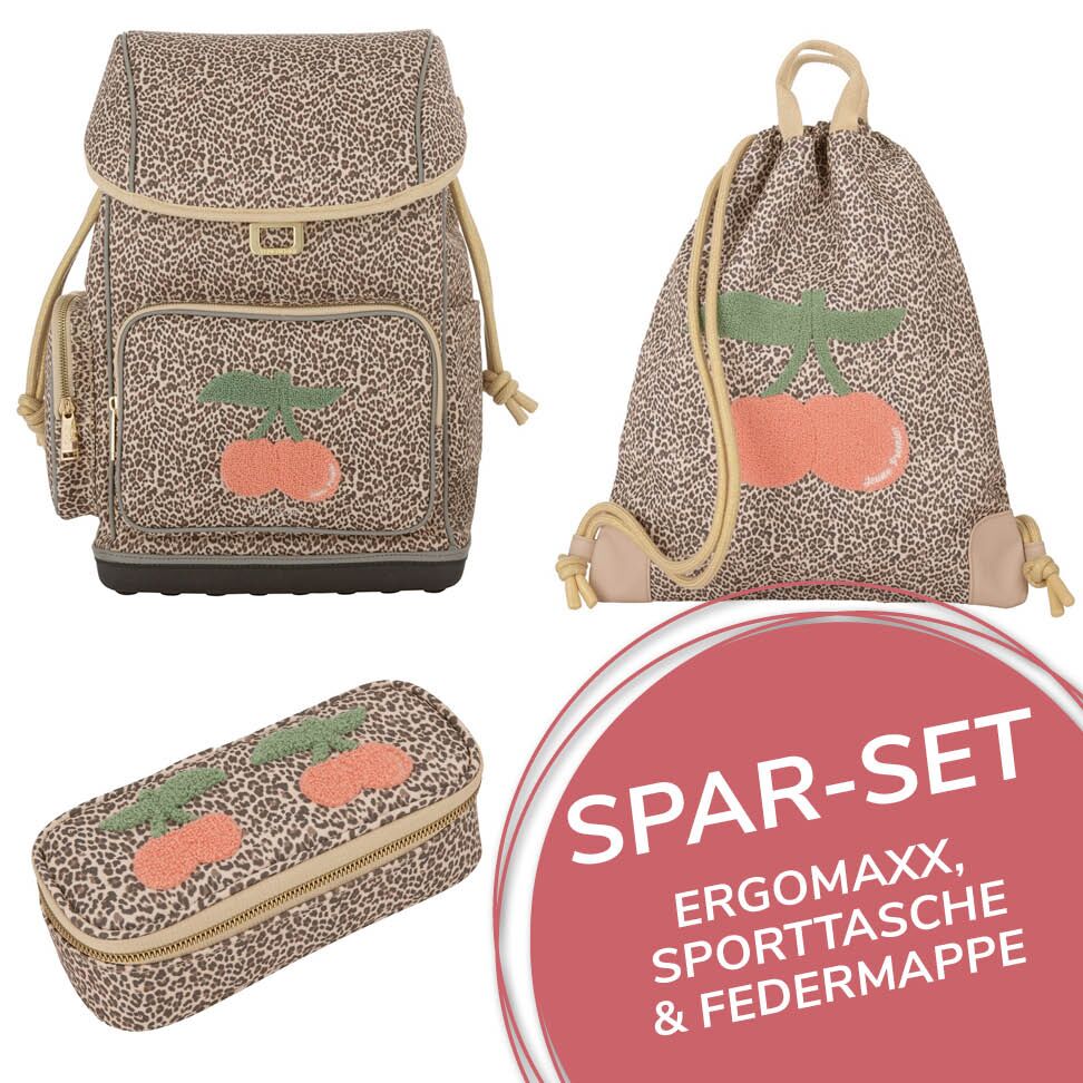 Spar Set Leopard Cherry mit Ergomaxx, City Bag & Mäppchen – Bild 1