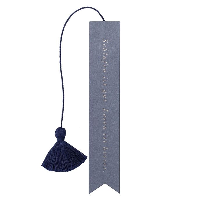 Troddel-Lesezeichen "Schlafen ist gut. Lesen ist besser." – Bild 1