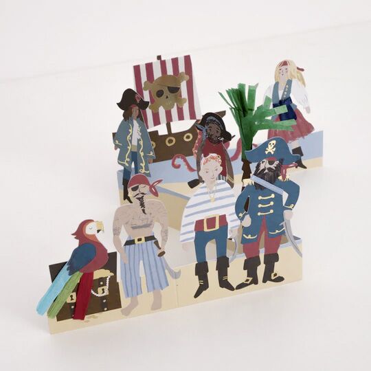 Ziehharmonika-Glückwunschkarte "Piraten" von Meri Meri – Bild 1