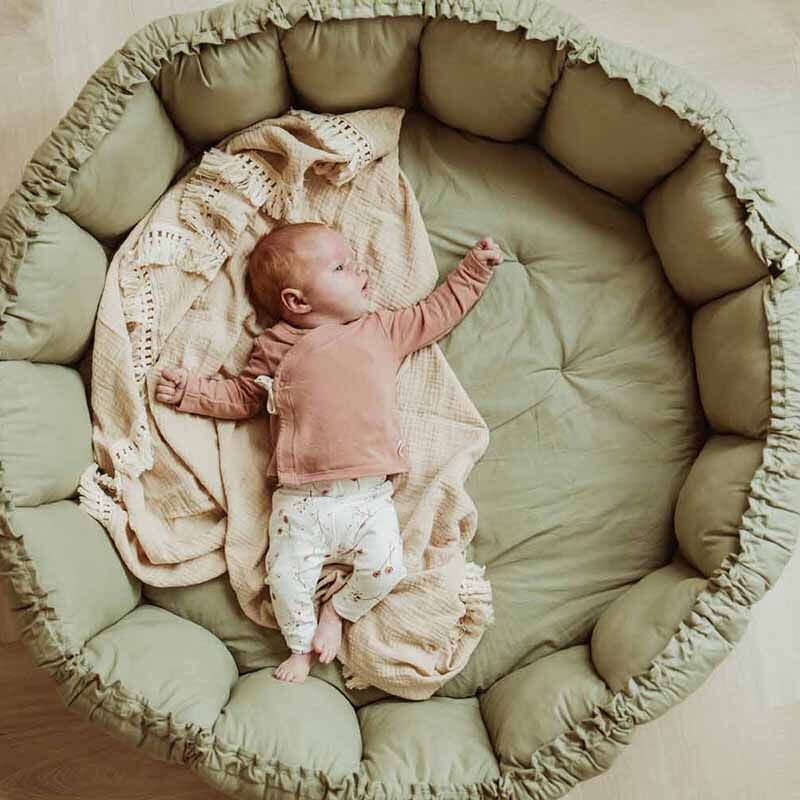 bloom_green_organic_mat5 3 in 1 Spielmatte "Bloom" (Meadow Green) – Bild 1