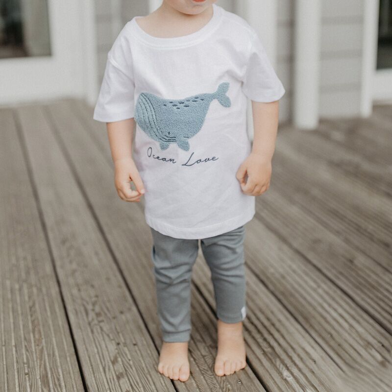 Jersey Leggings aus Bio-Baumwolle (blau) – Bild 1