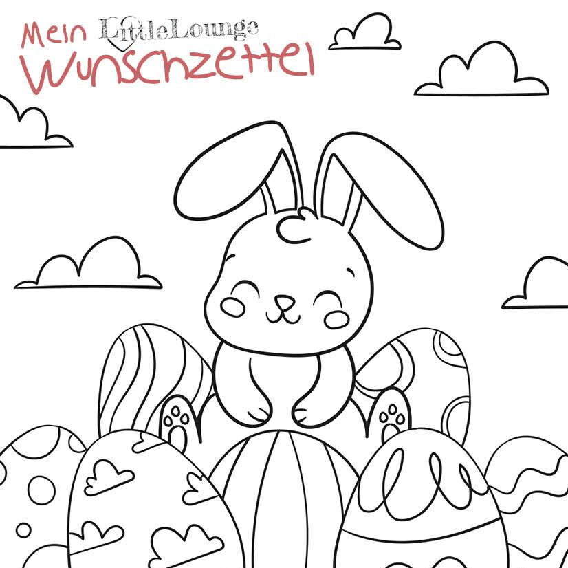 Wunschzettel an den Osterhasen (Druckvorlage) – Bild 1