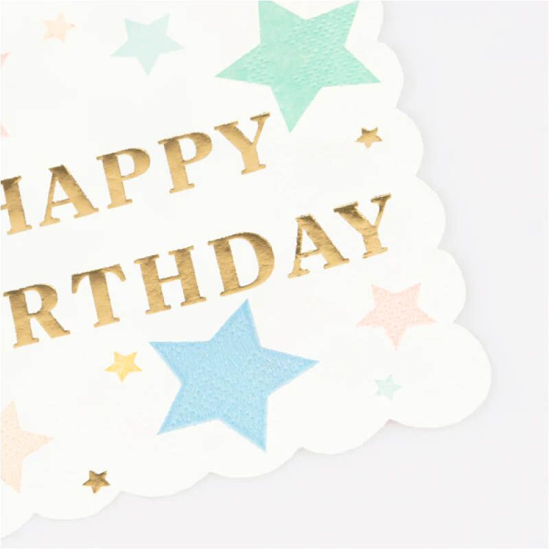 "Happy Birthday"-Servietten (klein) von Meri Meri – Bild 1