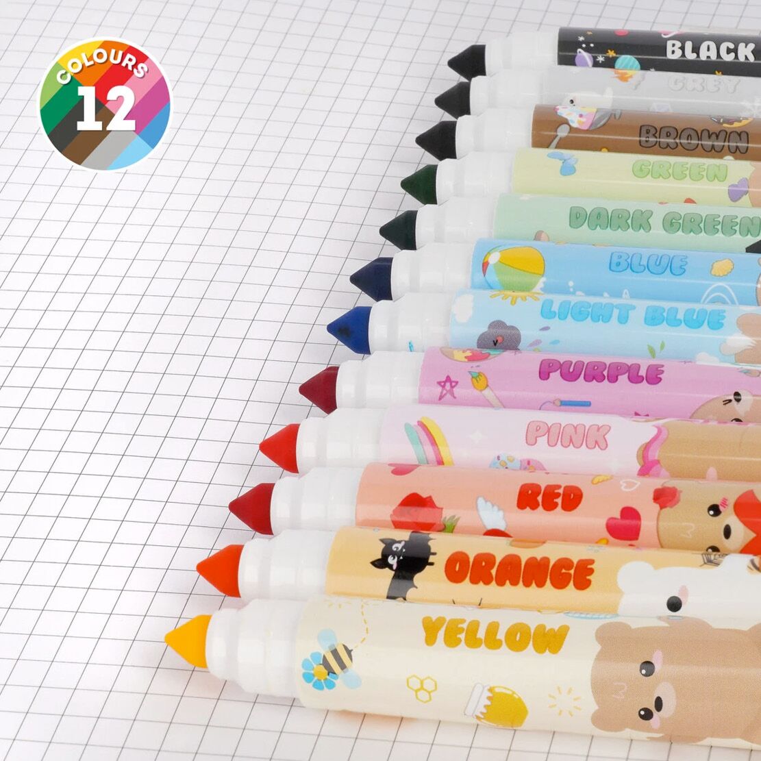 Filzstifte Teddy Friends 12er-Set – Bild 1