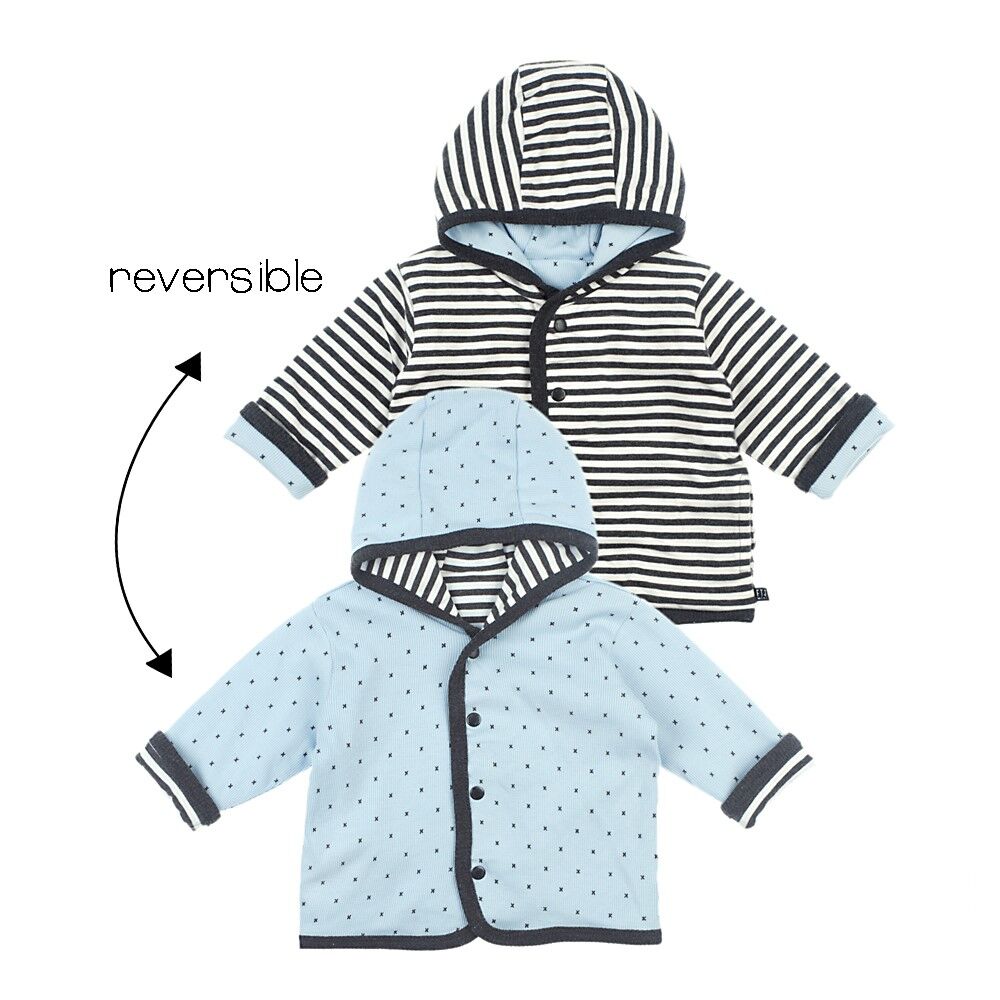 Wendejacke mit Kapuze - Mini Person (Anthrazit Melange) – Bild 1