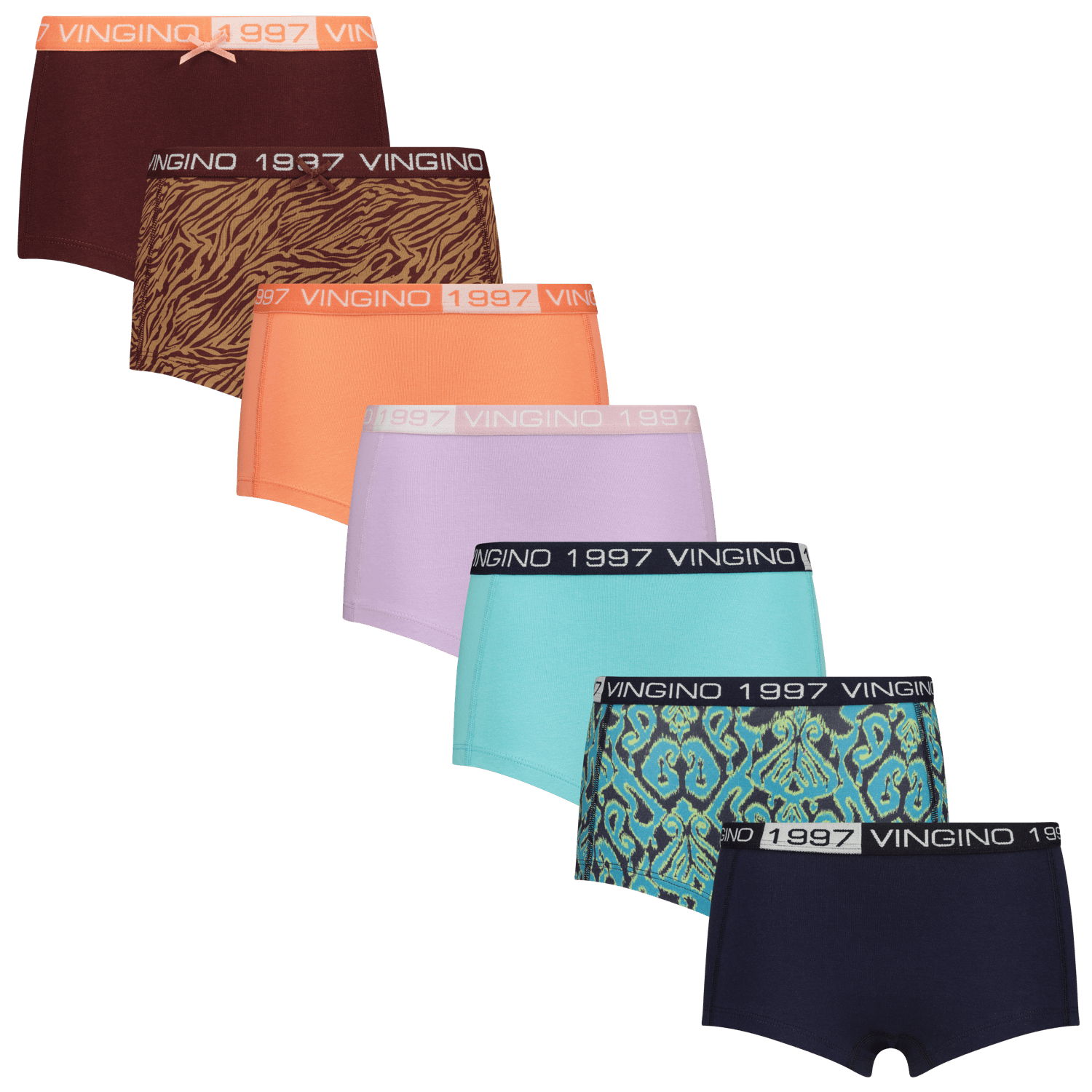 Unterhosen Hipster von Vingino (7er Packung, Fresh coral) – Bild 1