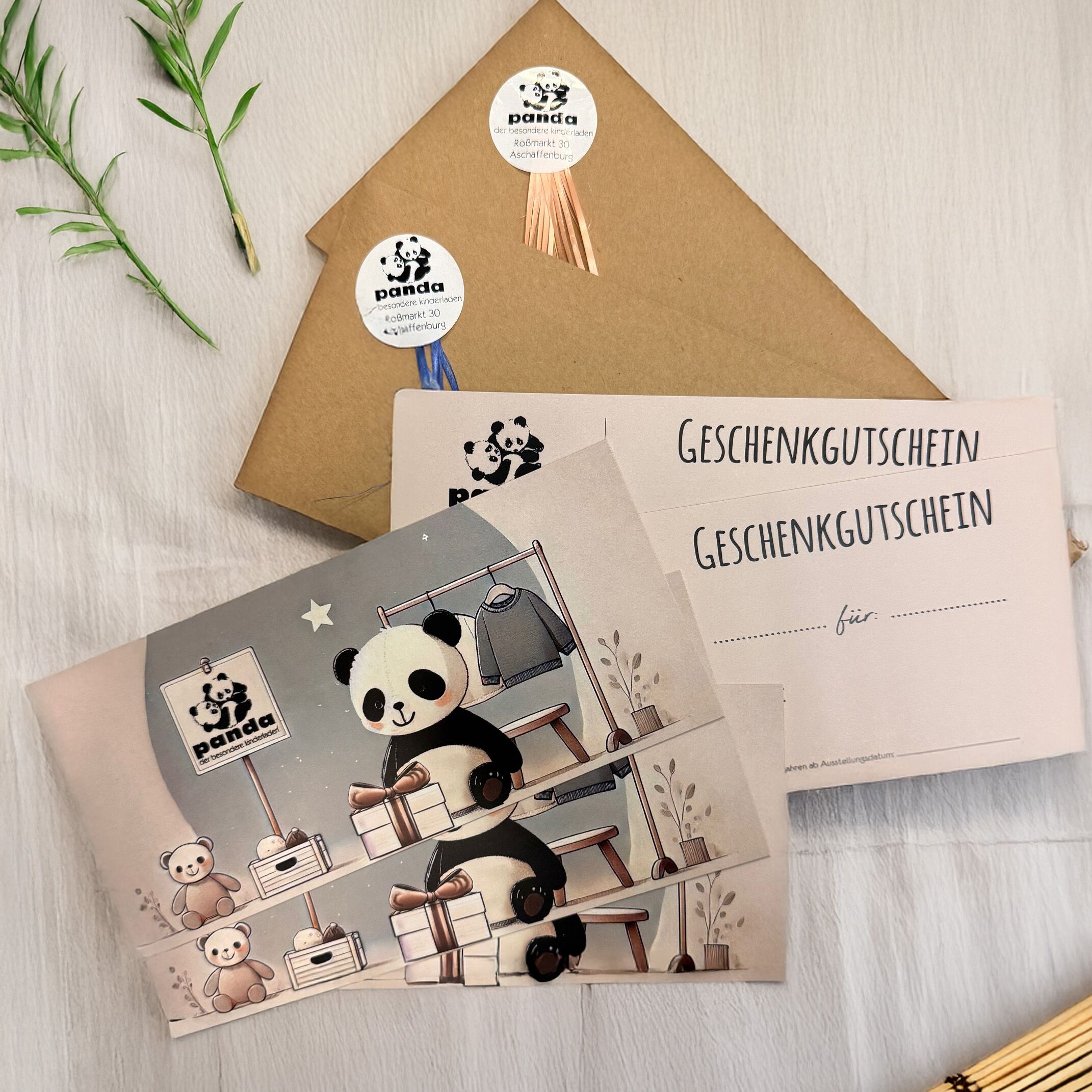 Gutscheine_Bambus_Produktbild Panda Kinderladen Gutschein – Bild 1