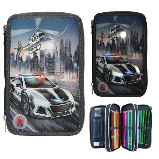 "Monster Cars" 3 Fach Federtasche (LED) – Bild 1