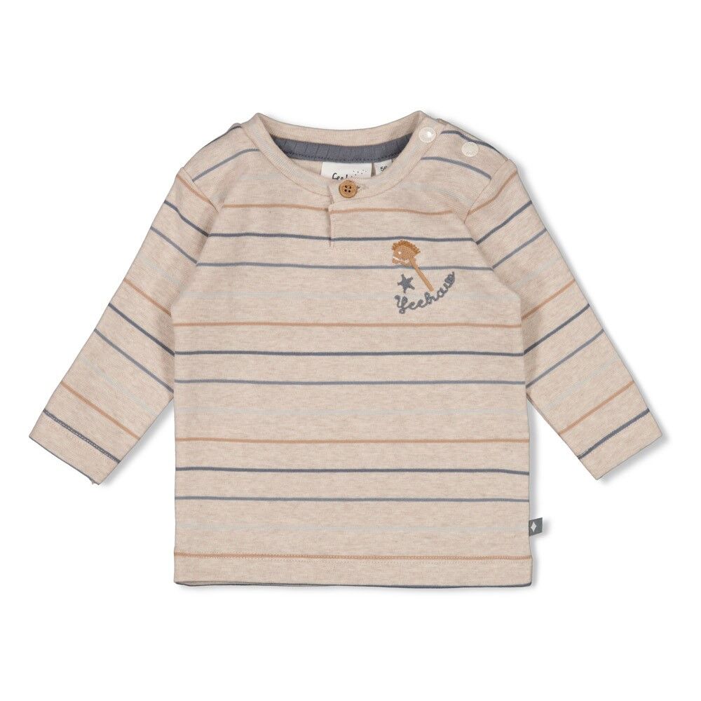 Longsleeve Ringel - Howdy (Taupe Melange) – Bild 1