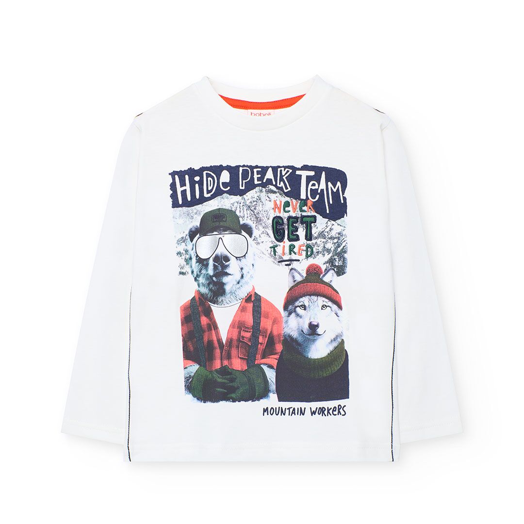 Gestricktes T-Shirt (off white) von Boboli – Bild 1