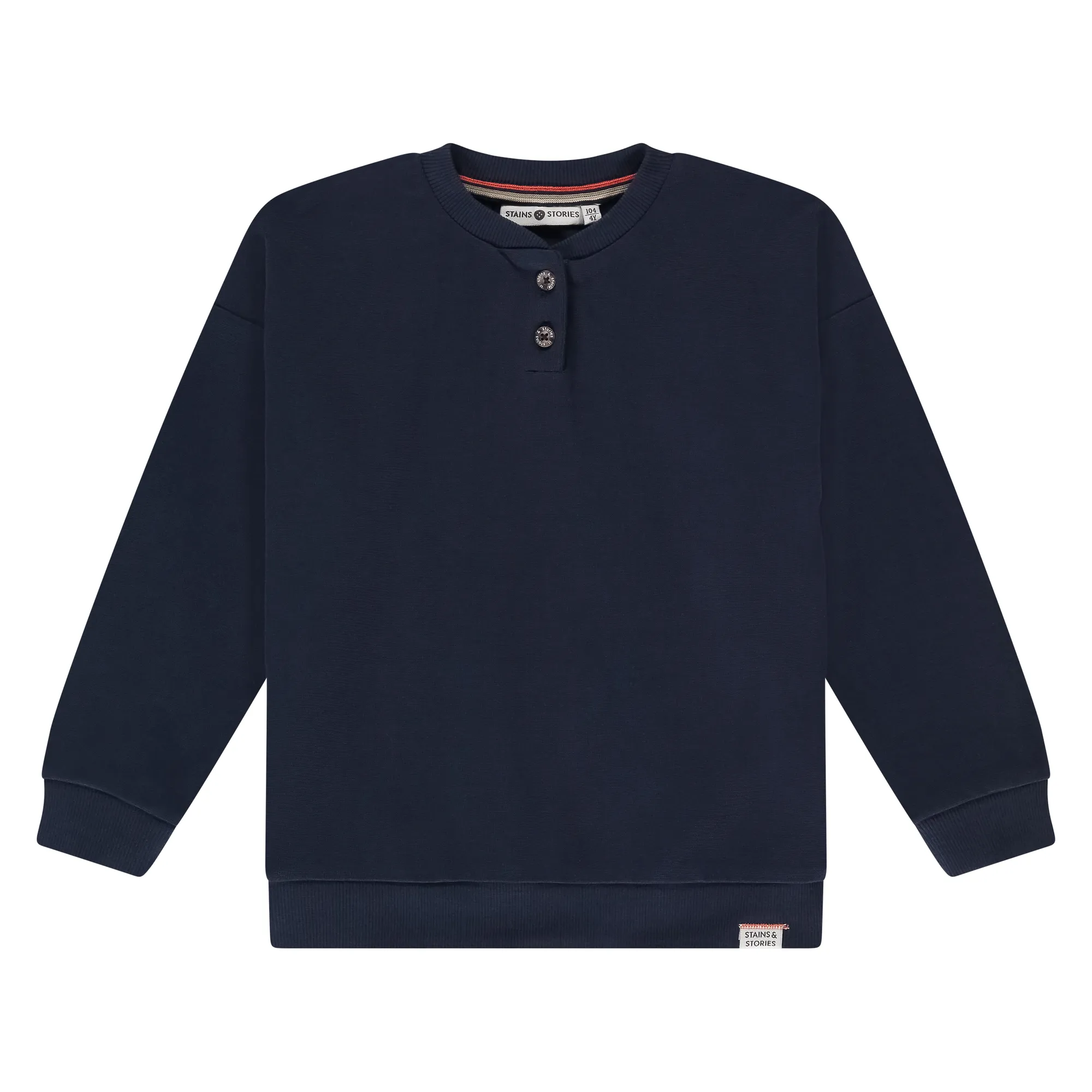 T-Shirt Longsleeve (night) von Stains and Stories, 95% Bio-Baumwolle – Bild 1