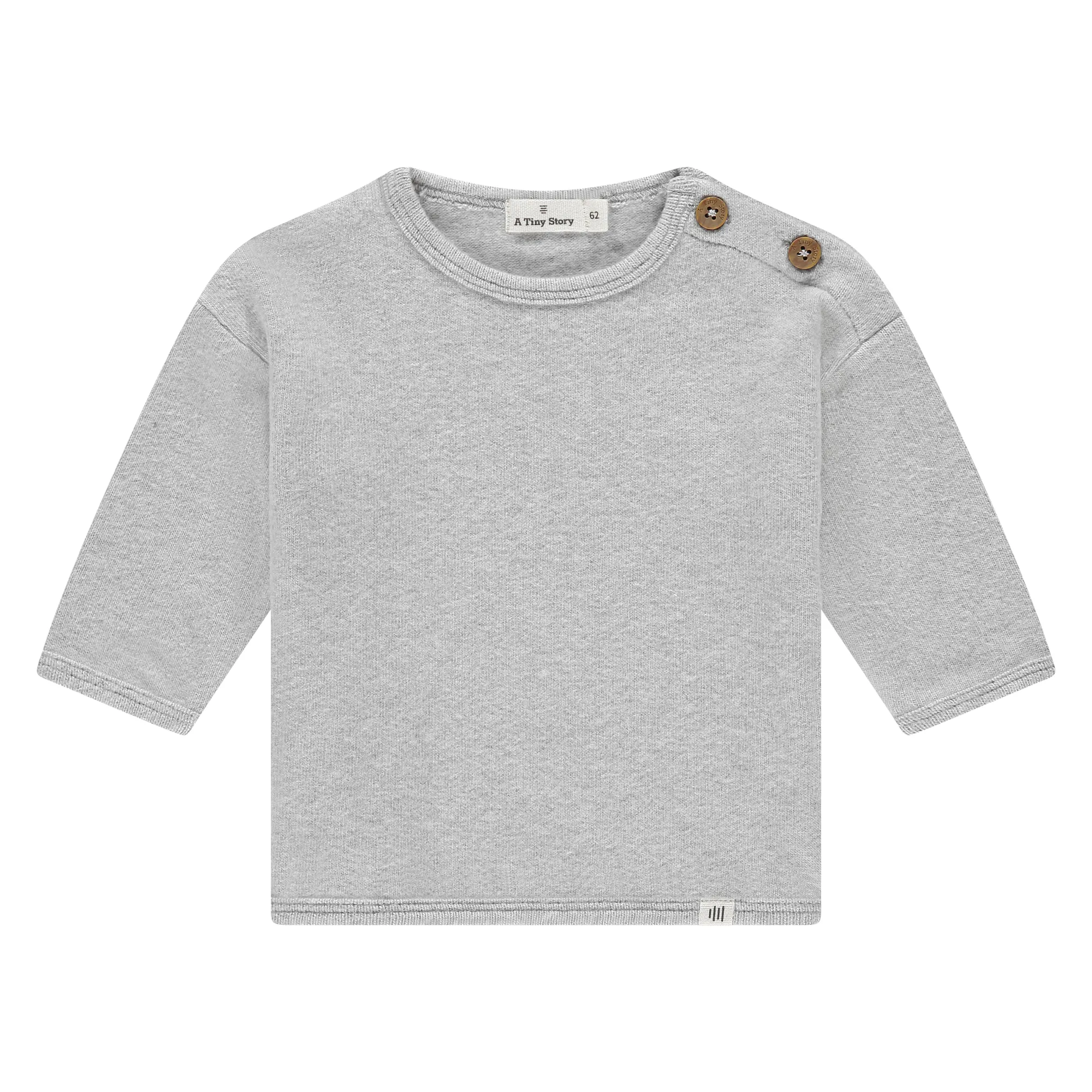 Baby Pullover (light grey melange) von A Tiny Story – Bild 1